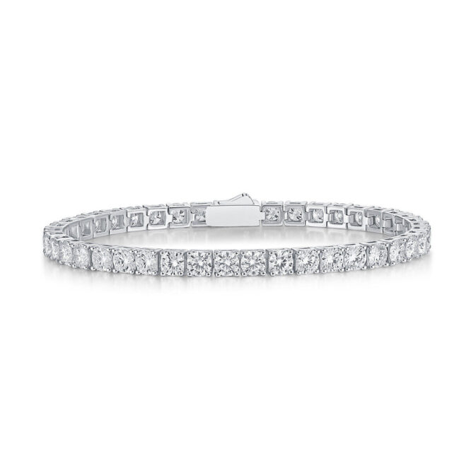 4mm EF/VS1 Round Cut Lab Grown Diamonds Tennis Bracelet