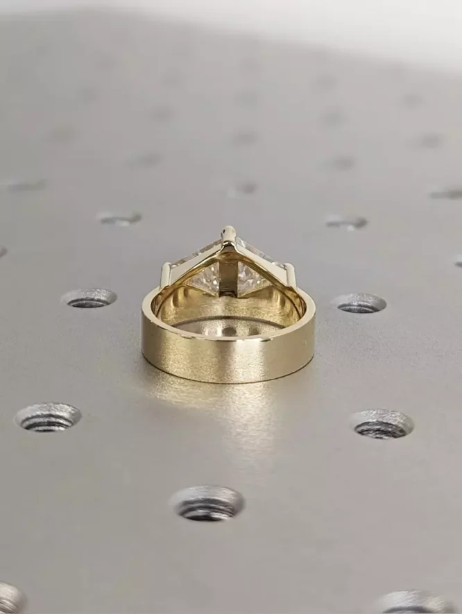 Two Stone Ring 2.0CT Trillion Cut Lab Grown Diamonds Engagement Ring Anniversary Gift For Wife - Image 5