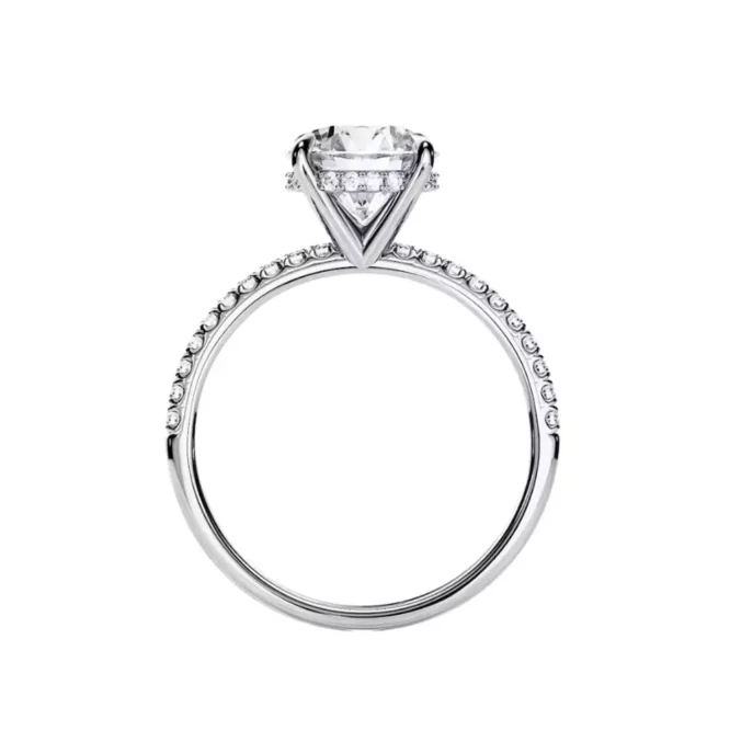 Diamond Wedding Ring Round 2.32 Ct Lab Created 14K White Gold - Image 5