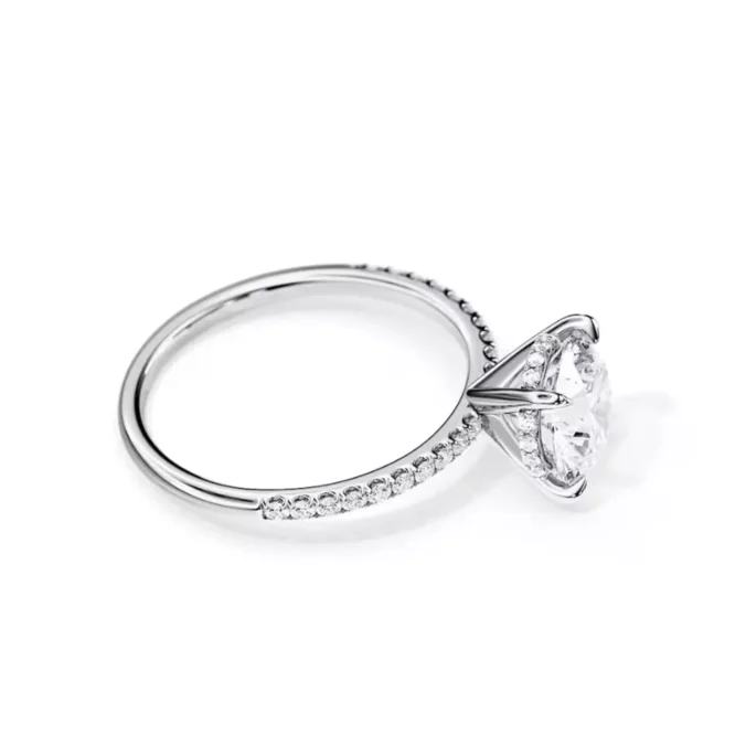 Diamond Wedding Ring Round 2.32 Ct Lab Created 14K White Gold - Image 6