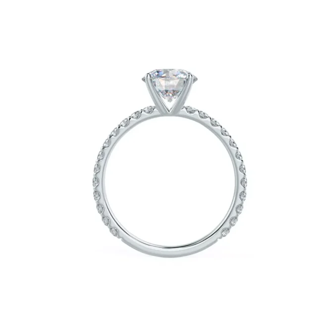 14K White Gold Wedding Ring Solitaire 1.80 Ct Round Cut Diamond - Image 6