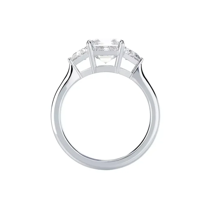 Asscher Cut 2.70 Carat Diamond Ring Lab Grown 14k White Gold - Image 6