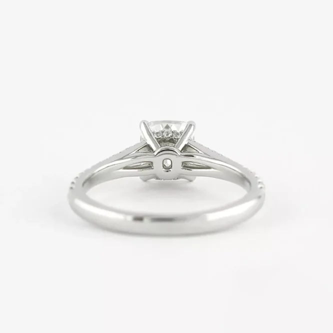 Diamond Womens Engagement Ring 2.50 Ct Cushion Lab Created 14K White Gold - Image 5