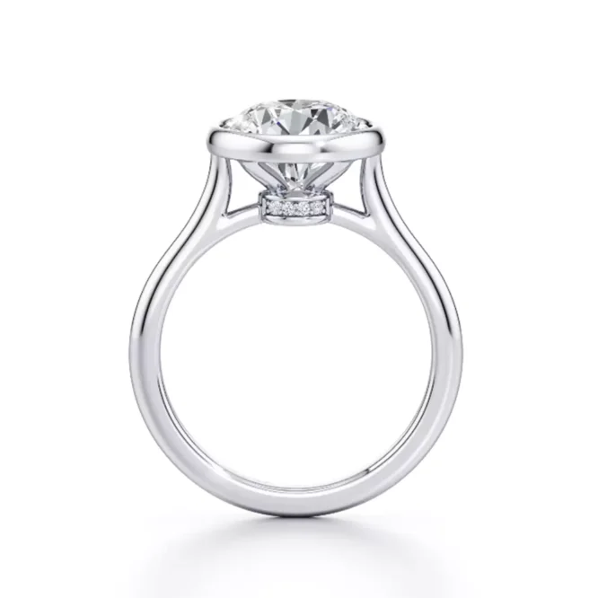 Round 1.20 Carat 14K White Gold Wedding Ring Lab Created Diamond - Image 2